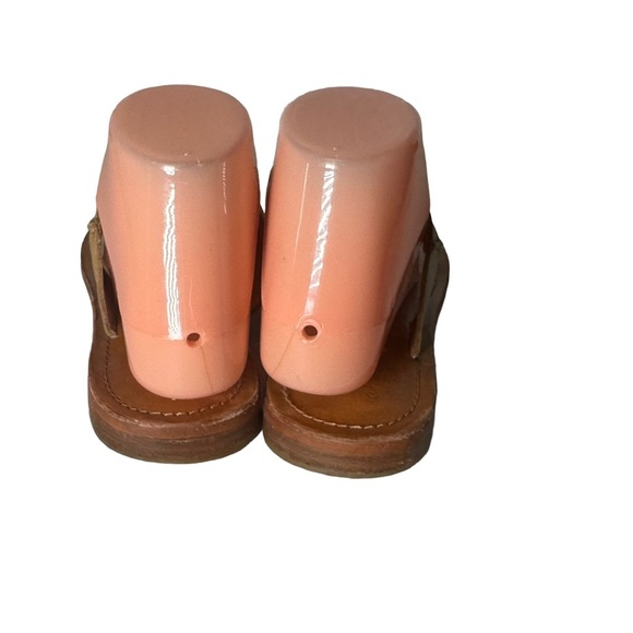 Free People Sant Antoni Sandal Brown Leather Women's 36 US 6.5 Toe Loop Slides - Picture 9 of 14